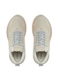 Calvin Klein Sneakersy Lace Up Runner - Caged HW0HW01996 Écru #4