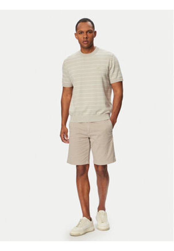 BOSS Szorty materiałowe Chino 50559292 Beżowy Slim Fit. Kolor: beżowy. Materiał: bawełna