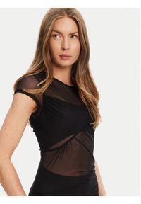 Guess Sukienka koktajlowa W5YK66 KBAH2 Czarny Regular Fit. Kolor: czarny. Materiał: syntetyk. Styl: wizytowy