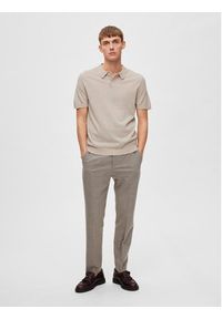 Selected Homme Polo 16088649 Beżowy. Typ kołnierza: polo. Kolor: beżowy #6