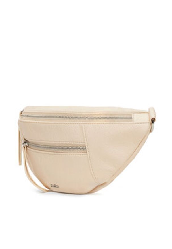 DeeZee Saszetka nerka DZE-L-001-07 Beżowy. Kolor: beżowy. Materiał: skóra