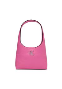 Calvin Klein Jeans Torebka Minimal Monogram Shoulder Bag K60K610843 Różowy. Kolor: różowy. Materiał: skórzane