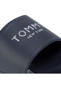 TOMMY HILFIGER - Tommy Hilfiger Klapki Th Glitter Pool Slide FW0FW04982 Granatowy. Kolor: niebieski. Materiał: skóra #7