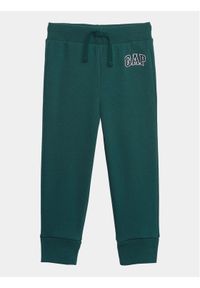 GAP - Gap Spodnie dresowe 748000-03 Zielony Regular Fit. Kolor: zielony. Materiał: bawełna