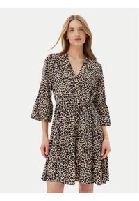 Vero Moda Sukienka codzienna Melba 10329936 Brązowy Loose Fit. Okazja: na co dzień. Kolor: brązowy. Materiał: wiskoza. Typ sukienki: proste. Styl: casual