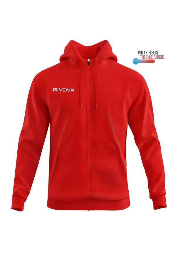 Bluza Sportowa Givova Polarfleece 500 4XL. Kolor: czerwony. Materiał: poliester