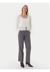 Calvin Klein Kardigan LV044D344G Beżowy Regular Fit. Kolor: beżowy. Materiał: syntetyk
