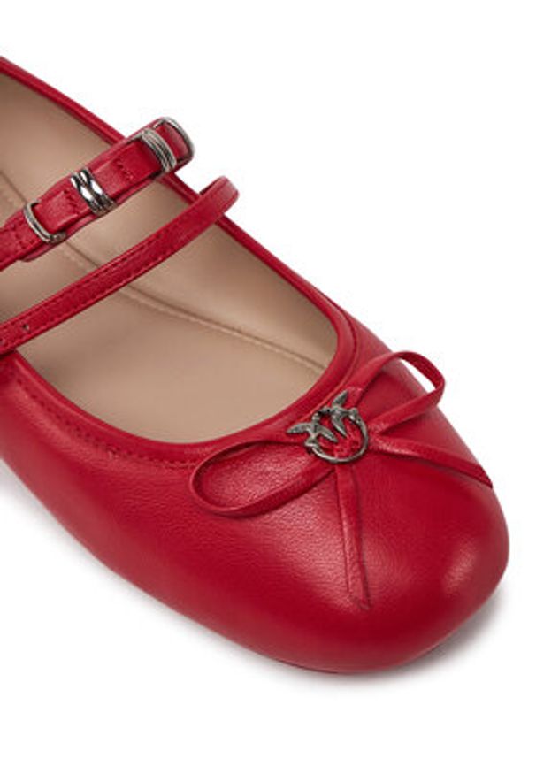 Pinko - PINKO Baleriny Gioia 09 SD0297 P003 Czerwony. Kolor: czerwony. Materiał: skóra