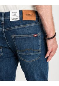 Mustang - MUSTANG VEGAS SLIM MĘSKIE SPODNIE JEANSOWE JEANSY DŻINSY DENIM BLUE 1015045 5000 883. Okazja: na co dzień. Styl: elegancki, casual #4