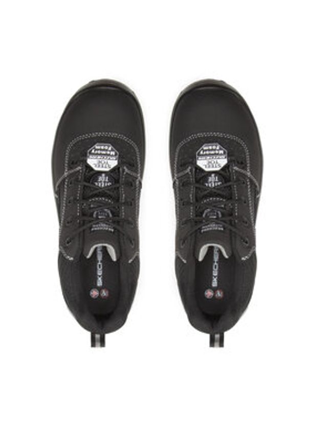 skechers - Skechers Sneakersy Trophus 200001EC/BLK Czarny. Kolor: czarny. Materiał: skóra