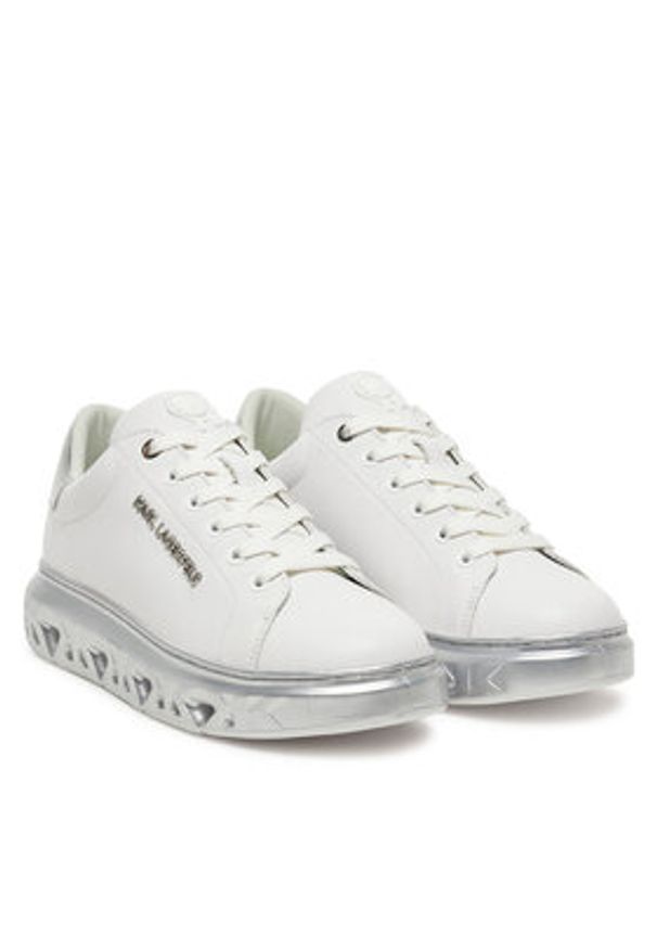 Karl Lagerfeld - KARL LAGERFELD Sneakersy KL64519A Biały. Kolor: biały. Materiał: skóra