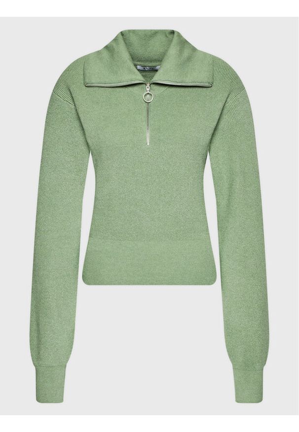 NA-KD Sweter 1018-009305-5310-003 Zielony Regular Fit. Kolor: zielony. Materiał: syntetyk