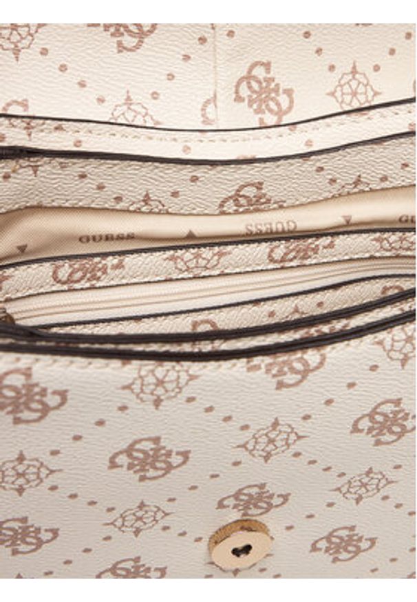 Guess Torebka Carrie Logo HWGP98 98200 Écru. Kolor: kremowy. Materiał: skórzane