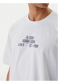 G-Star RAW - G-Star Raw T-Shirt Multi Technique D29296-E385 Biały Relaxed Fit. Kolor: biały. Materiał: bawełna #4