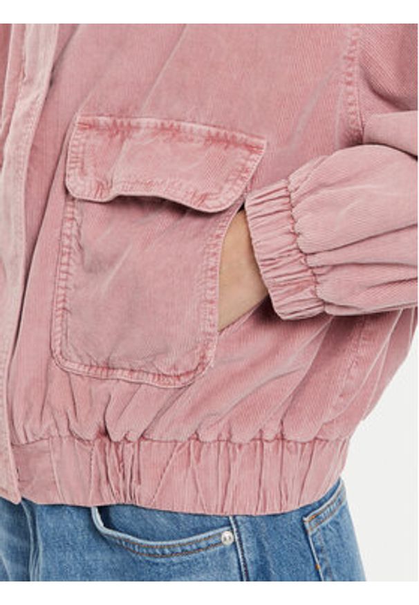 Roxy Kurtka przejściowa Slow Song ERJJK03614 Różowy Oversize. Kolor: różowy. Materiał: bawełna