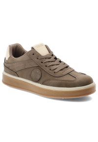 Big-Star - Beżowe Sneakersy Big Star Sportowe Obuwie Męskie. Okazja: na co dzień. Zapięcie: sznurówki. Kolor: beżowy. Materiał: materiał. Szerokość cholewki: normalna