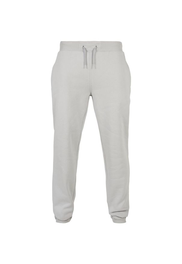 BUILD YOUR BRAND - Męskie Spodnie Dresowe O Dużej Gramaturze. Kolor: szary. Materiał: dresówka. Sport: turystyka piesza