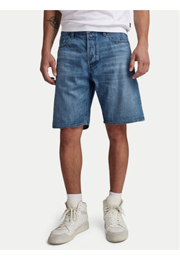 G-Star RAW - G-Star Raw Szorty jeansowe Dakota D24411-D536-G326 Niebieski Regular Fit. Kolor: niebieski. Materiał: bawełna