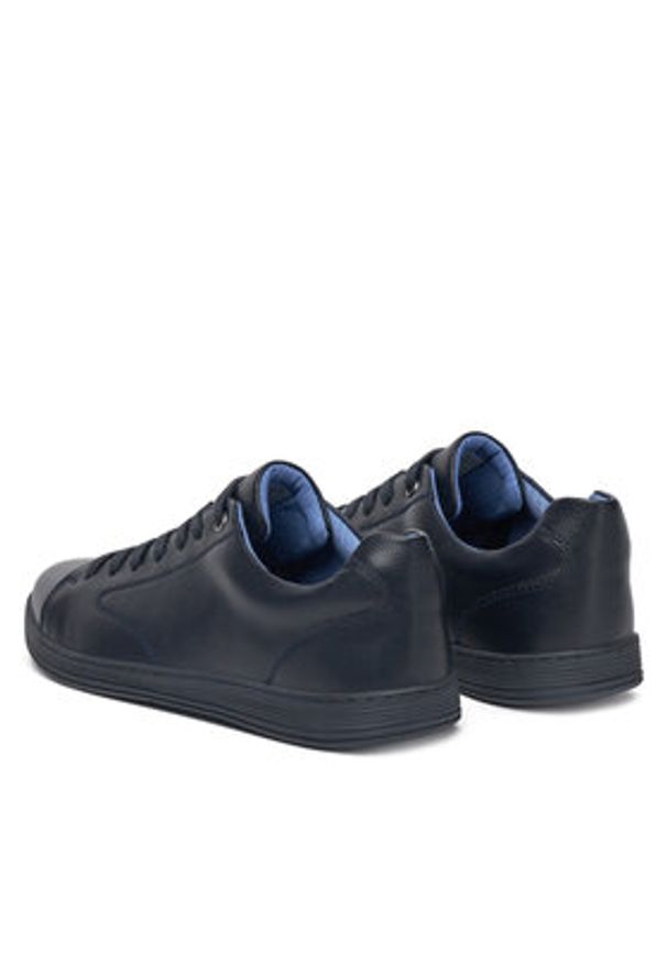 Lanetti Sneakersy NADAL-47S MI08 Granatowy. Kolor: niebieski. Materiał: skóra