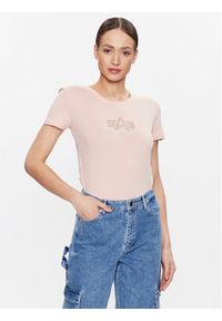 Alpha Industries T-Shirt Crystal 136063 Różowy Regular Fit. Kolor: różowy. Materiał: bawełna