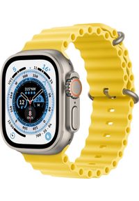 APPLE - Smartwatch Apple Watch Ultra GPS + Cellular 49mm Titanium Case Ocean Band Żółty (MNHG3FD/A). Rodzaj zegarka: smartwatch. Kolor: żółty