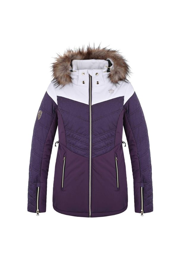 ZONE PERFECT - Damska kurtka narciarska LOAP Okinora S. Kolor: wielokolorowy, biały, czarny. Sezon: zima. Sport: narciarstwo