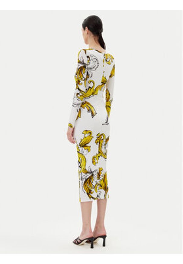 Versace Jeans Couture Sukienka codzienna 78HAO920 JS471 Biały Regular Fit. Okazja: na co dzień. Kolor: biały. Materiał: wiskoza. Typ sukienki: proste. Styl: casual