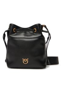 Pinko - PINKO Torebka Secchiello Mini Al 25-26 104303 A0QO Czarny. Kolor: czarny. Materiał: skórzane