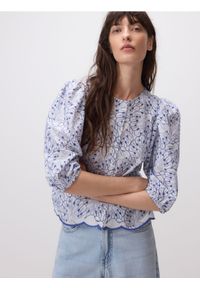 Reserved - Koszula z bufiastymi rękawami - wielobarwny. Materiał: bawełna, tkanina #1