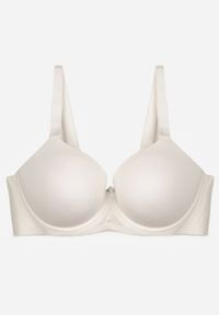 Renee - Biały Klasyczny Biustonosz o Gładkiej Fakturze Adriaros. Kolor: biały. Wzór: gładki #5