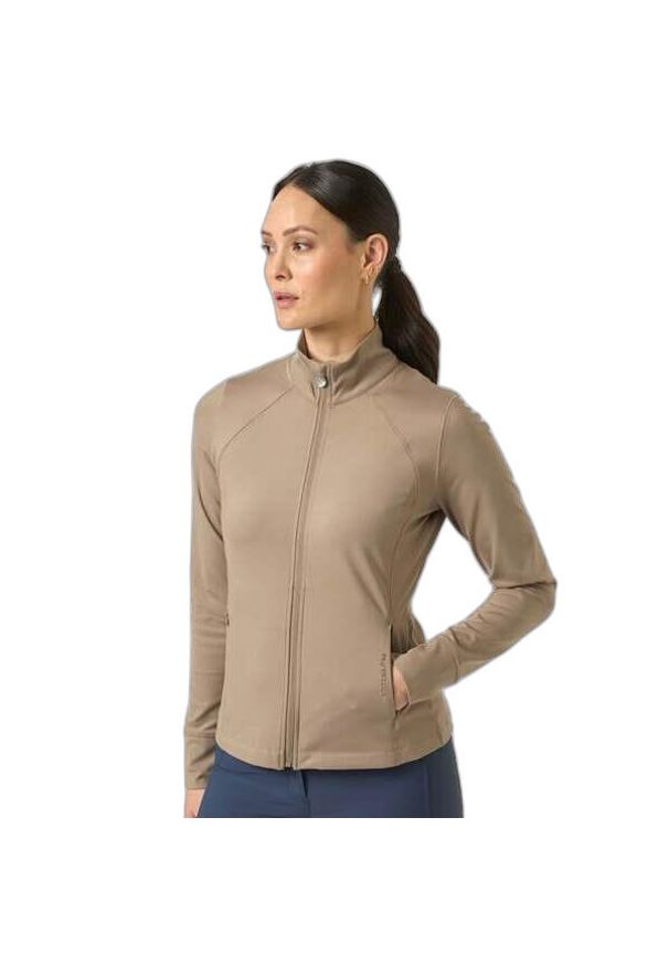 PS OF SWEDEN - Damska kurtka jeździecka zapinana na zamek PS of Sweden Kaia. Kolor: beżowy, wielokolorowy, brązowy. Sport: jeździectwo