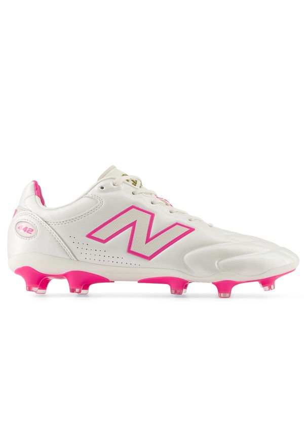 Korki męskie New Balance 442 ELITE FG V3 U41F360 – białe. Zapięcie: sznurówki. Kolor: biały. Materiał: nylon, mikrofibra, materiał. Szerokość cholewki: normalna