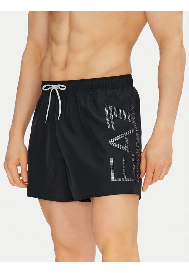 EA7 Emporio Armani Szorty kąpielowe 7M000550 AF14497 MC026 Czarny Regular Fit. Kolor: czarny. Materiał: syntetyk
