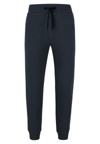 Volcano - Granatowe joggery N-GON. Kolor: niebieski. Materiał: dresówka, materiał, bawełna