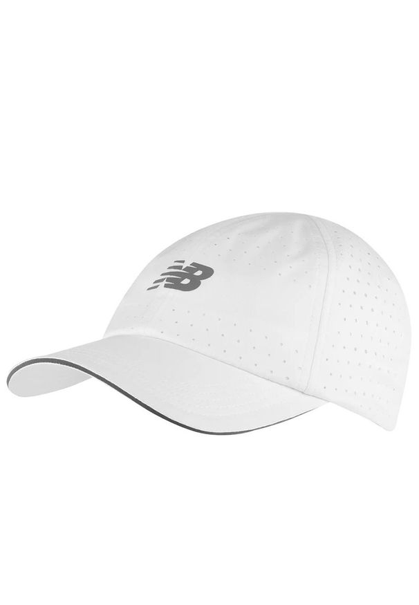 Czapka z daszkiem New Balance LAH41002WT - biała. Kolor: biały. Materiał: poliester