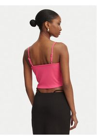 Guess Top E6GP01 KG322 Różowy Slim Fit. Kolor: różowy. Materiał: syntetyk #4