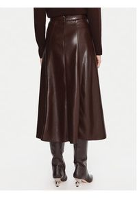 Marella Spódnica z imitacji skóry Vally 2525776022 Bordowy Regular Fit. Kolor: czerwony. Materiał: skóra #5