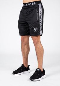 GORILLA WEAR - Atlanta Szorty - Czarny/Szary. Kolor: wielokolorowy, czarny, szary. Sport: fitness
