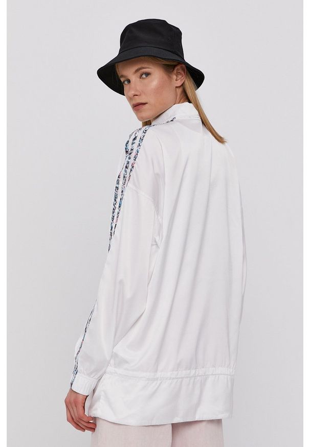 adidas Originals Kurtka damska kolor biały przejściowa. Kolor: biały. Długość: krótkie