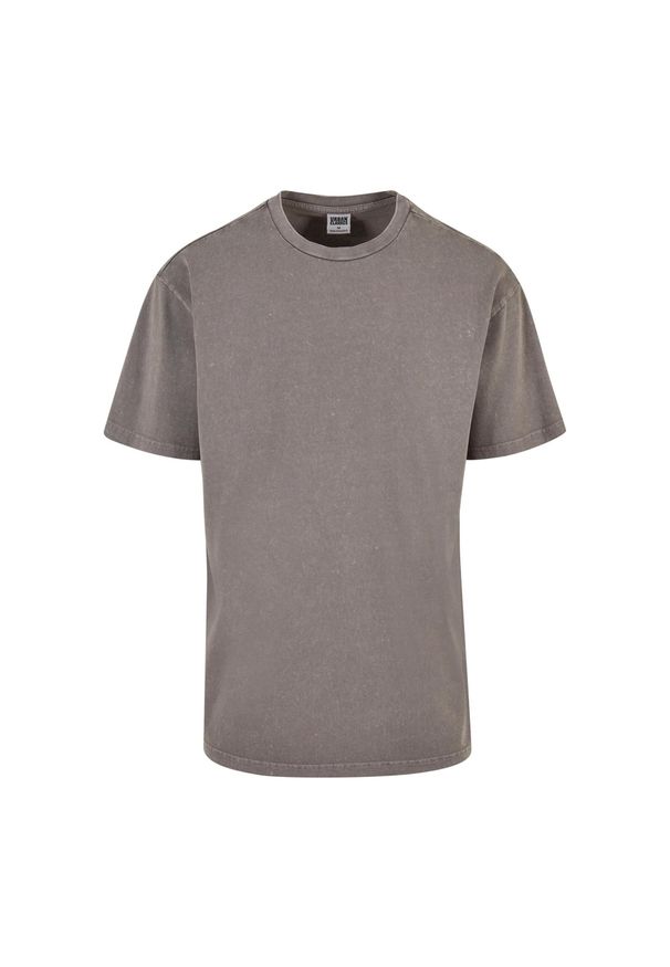 Urban Classics - Męska Koszulka Acid Wash Heavy Oversized T-shirt. Kolor: szary. Sport: turystyka piesza