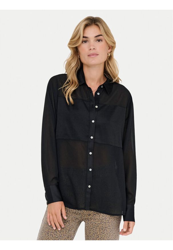 only - ONLY Koszula Star 15360299 Czarny Regular Fit. Kolor: czarny. Materiał: syntetyk