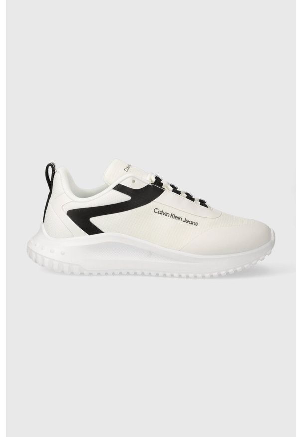 Calvin Klein Jeans sneakersy EVA RUNNER LACEUP MESH WN kolor biały YW0YW01215. Nosek buta: okrągły. Zapięcie: sznurówki. Kolor: biały. Materiał: mesh