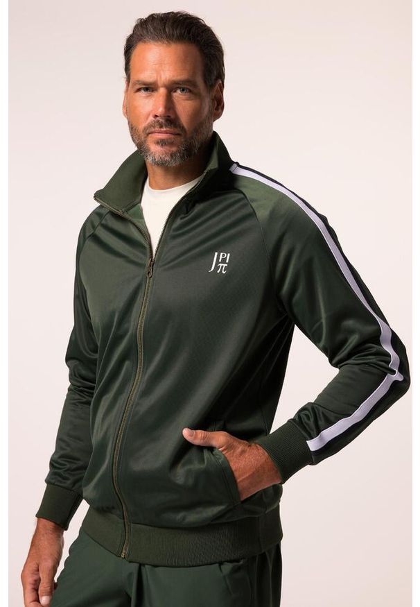 JAY-PI - Męska Treningowa kurtka funkcjonalna fitness oddychająca do roz. 7XL. Kolekcja: plus size. Kolor: zielony. Materiał: poliester, materiał. Sport: fitness