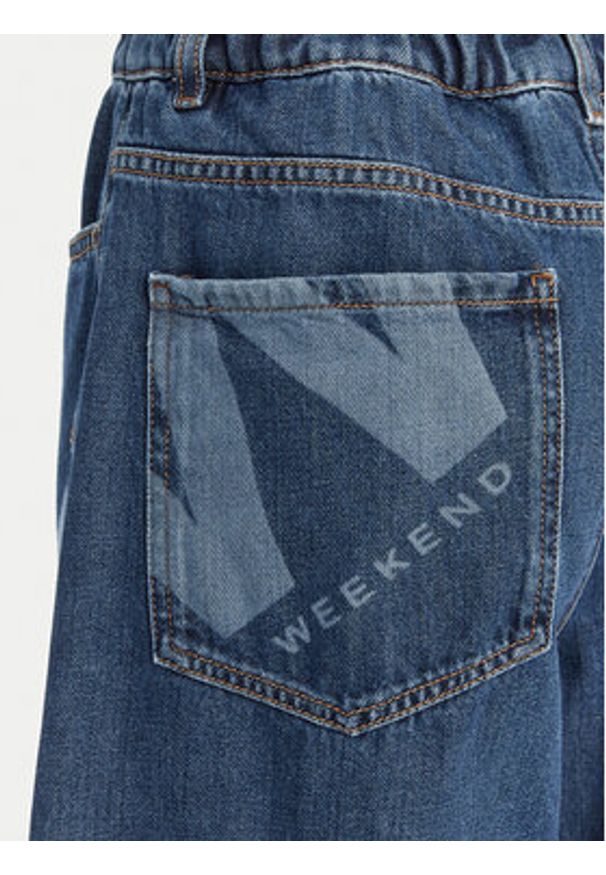 Weekend Max Mara Jeansy Vortice 2615181011 Granatowy Wide Leg. Kolor: niebieski
