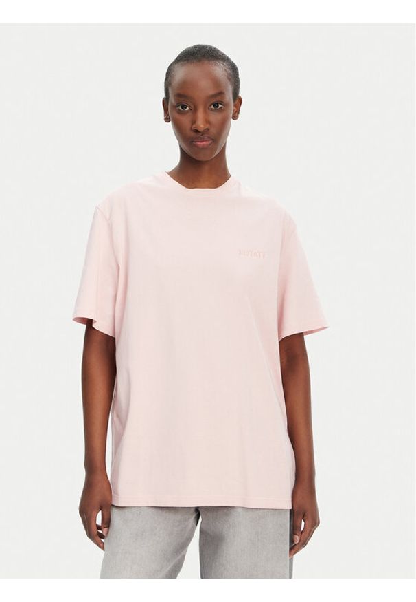 ROTATE T-Shirt 1124451011 Różowy Oversize. Kolor: różowy. Materiał: bawełna