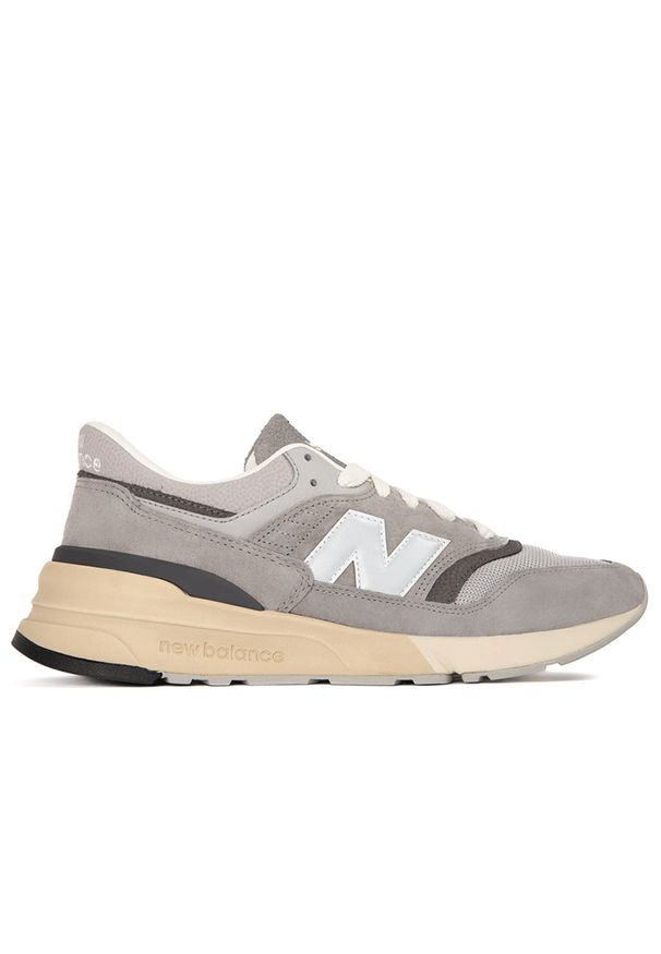 Buty New Balance U997RHA - szare. Okazja: na co dzień. Kolor: szary. Materiał: materiał, skóra, syntetyk, guma. Szerokość cholewki: normalna