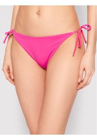 Calvin Klein Swimwear Dół od bikini KW0KW01230 Różowy. Kolor: różowy. Materiał: syntetyk