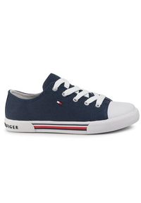 TOMMY HILFIGER - Tommy Hilfiger Trampki Low Cut Lace-Up Sneaker T3X4-30692-0890 S Granatowy. Kolor: niebieski. Materiał: materiał #9