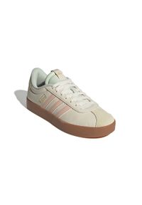 Adidas - Buty do chodzenia damskie adidas VL Court 3.0 JP5348. Kolor: beżowy. Materiał: skóra. Sport: turystyka piesza