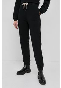 Pinko Spodnie bawełniane damskie kolor czarny gładkie. Kolor: czarny. Materiał: bawełna. Wzór: gładki #1
